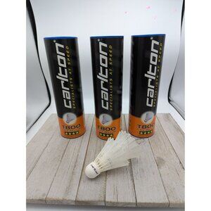 Set 3 Carlton T-800 Premium Badminton Shuttlecocks Birdie Blue 6 Pack 18 Total